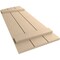 Ekena Millwork Smooth 3 Board Joined Board-n-Batten w/Elliptical Top Faux Wood Shutters, 16 1/2W x 64H, PR SHUBJL16X64SMPR - alternate 3